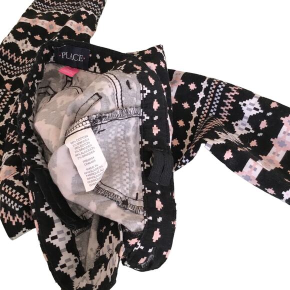 Children's Place Pants Black Stretchy Adjustable Waist Pixel Pattern Girls 10 - Picture 8 of 10